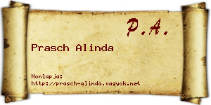 Prasch Alinda névjegykártya